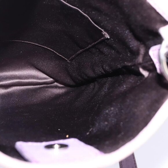 SAINT LAURENT Kahala Shoulder Bag Canvas Purple Silver Auth - Picture 10 of 16